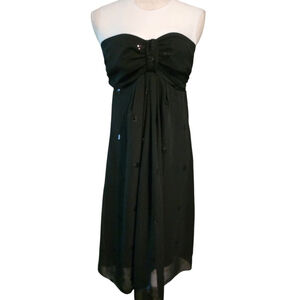 Vintage Y2K Jonathan Martin Sequined Sweetheart Strapless Dress Women's 8